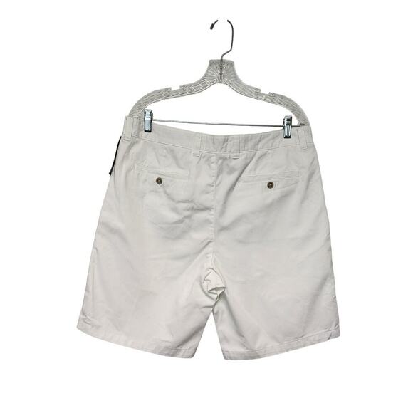 Club Room Men’s Flat Front White Chino Shorts size 34 inseam 10" - Picture 2 of 7